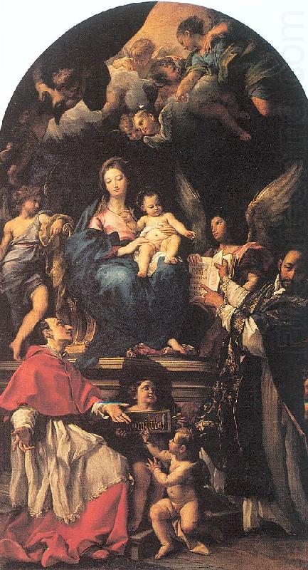 Maratta, Carlo Madonna and Child Enthroned with Angels and Saints china oil painting image